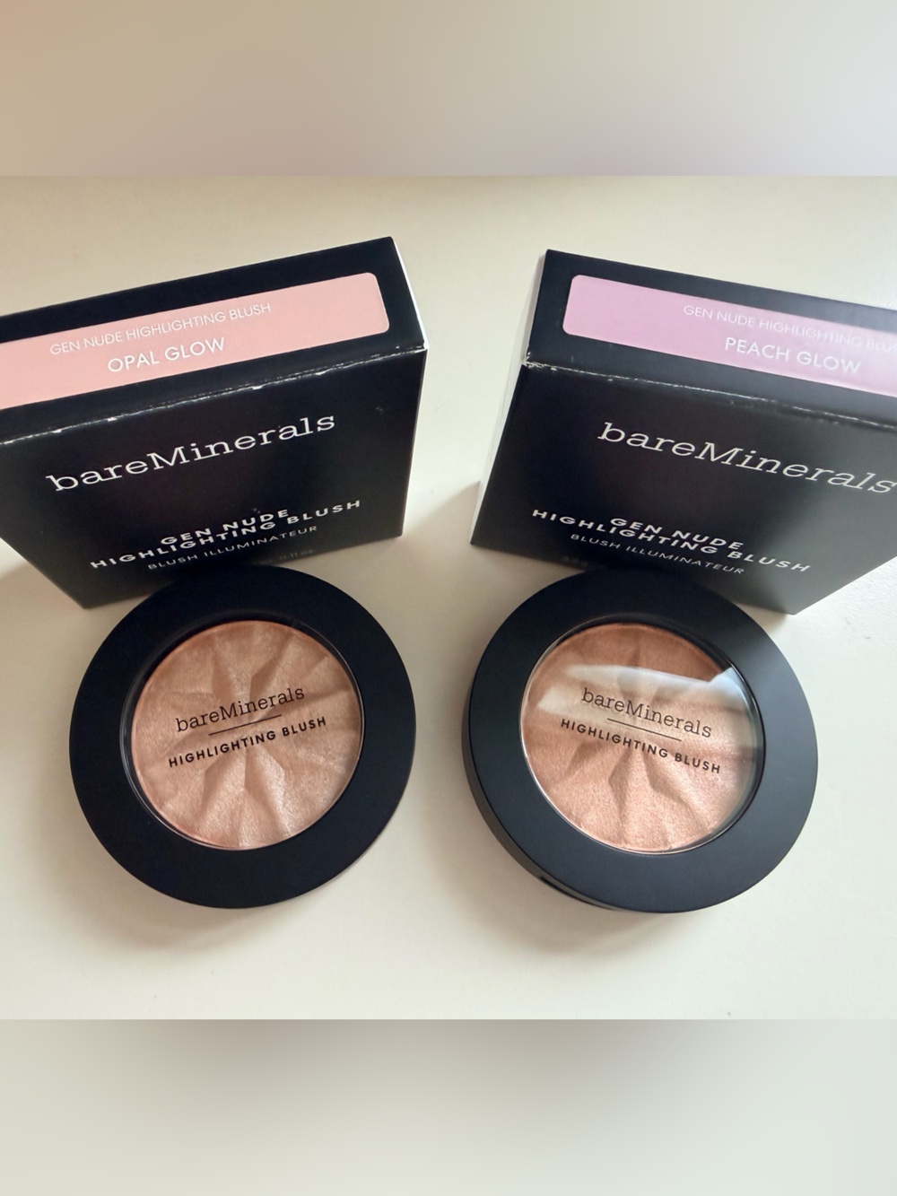bareMinerals Highlighter Blush bundle - Peach Glow and Opal Glow